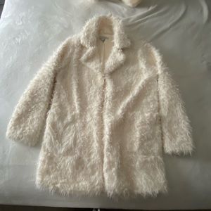 Faux Fur Coat with Pockets